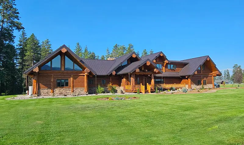 View log cabin homes built by Northwest Log Homes - Amish Home builders in Montana