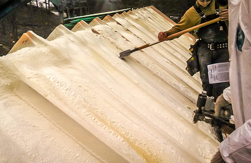 Spray foam insulation